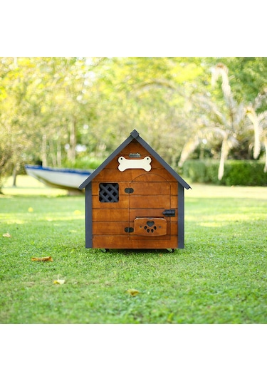 Mandu Isı Yalıtımlı Ahşap Köpek Kulübesi Medium