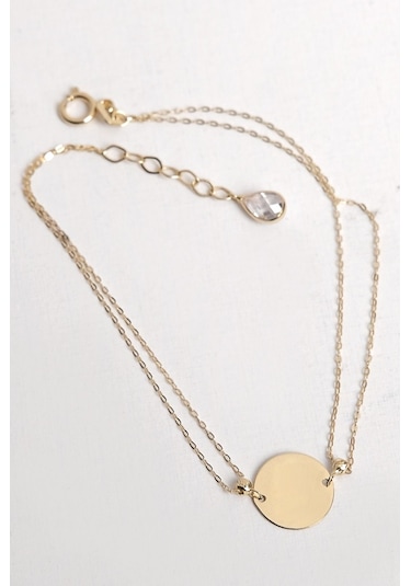 Aytekkuyumculuk Altın Plaka Bileklik Sarı Altın