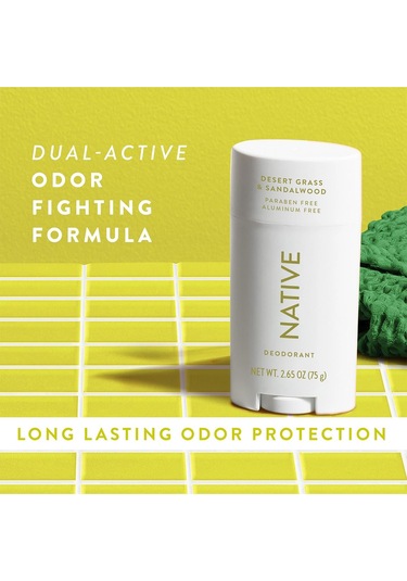 Native Desert Grass & Sandalwood Alüminyumsuz Stick Deodorant 75gr