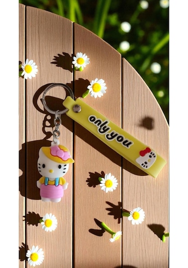 Hello Kitty Sevimli 3d Renkli Silikon Anahtarlık & Çanta Aksesuarı 1 Adet