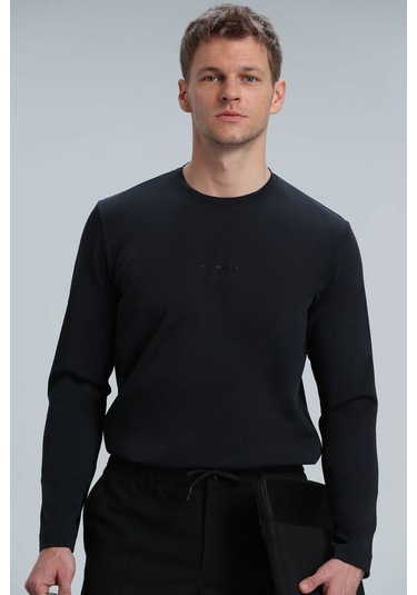 Lufian Moss Erkek Uzun Kol Tişört Siyah 112020040100100 Siyah