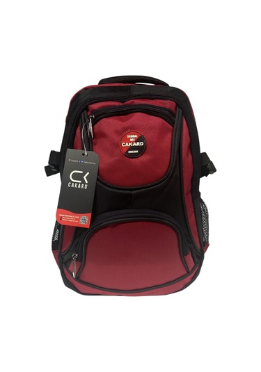 Büyük Su Geçirmeyen Kalın Kumaş Ortopedik Çok Bölmeli Okul Gezi Seyahat Kamp Sırt Çantası 32cmx47cm Kırmızı