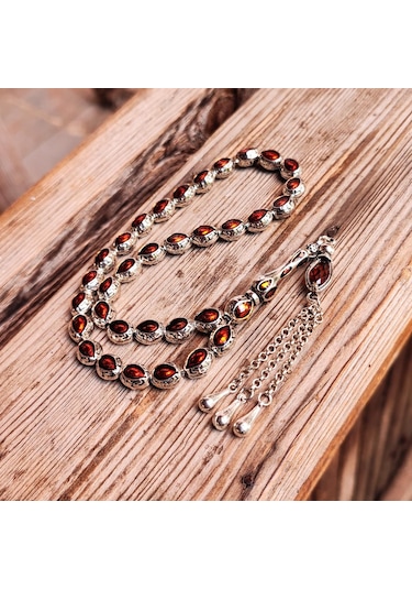 8x10 Mm 5 Adet Toptan Mineli Alpaka Tesbih