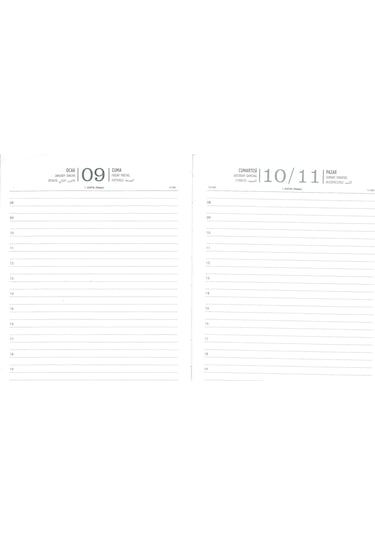 Sim 2026 Ajanda 14x20 Günlük Cilt Bezli Lacivert Hafta Sonları Birleşiktir Siyah