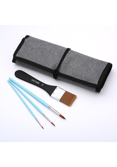 Jzcat Sanatçı Boya Fırçaları Set Kazıyıcı İle Çanta 18 Adet-mavi