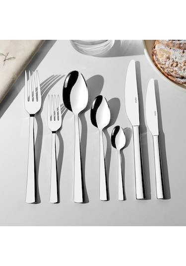 Nehir Deniz Sade 12 Kişilik 84 Parça Kutulu Çatal Kaşık Bıçak Takımı