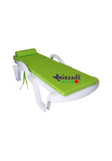 Mirzademarket Şezlong Minderi Lüks Su Geçirmez Kumaş Fermuarlı-Fıstık Yeşil