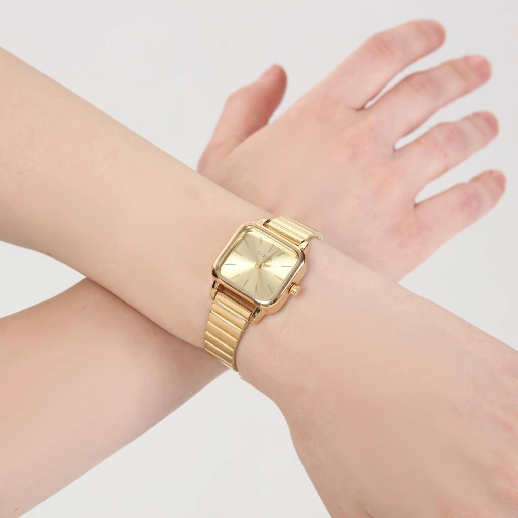Minimal Kare Altın Kadın Kol Saati Altın