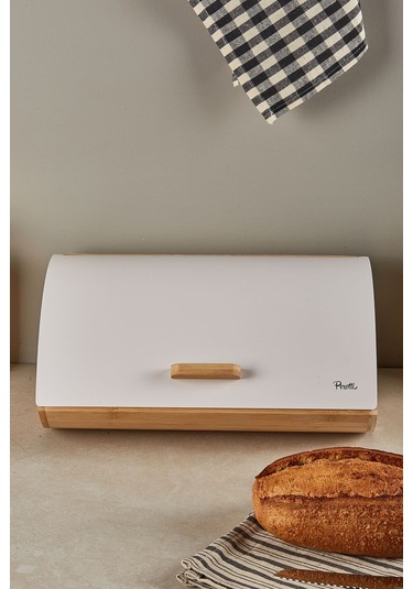 Dino Bambu Ekmek Dolabı Beyaz