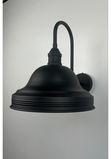 Tavro Siyah Renk Aplik Tekli Duvar Lambası Salon Koridor Restoran Dekoratif Aplikleri Siyah