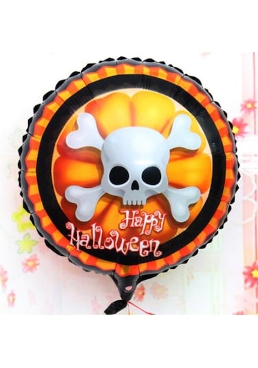 Halloween İskelet Kuru Kafa Folyo Bn 18 İnç Belirtilmemiş