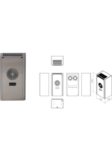 Msc 502VINPW1 620 W Dikey Indoor Endüstriyel Pano Klima