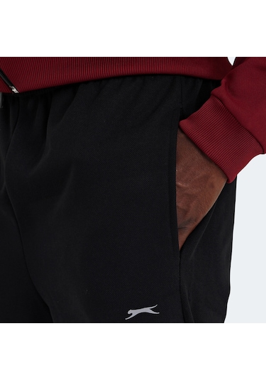 Slazenger RICH Erkek Fermuarlı Kapüşonlu Cepli Bordo Eşofman Takımı