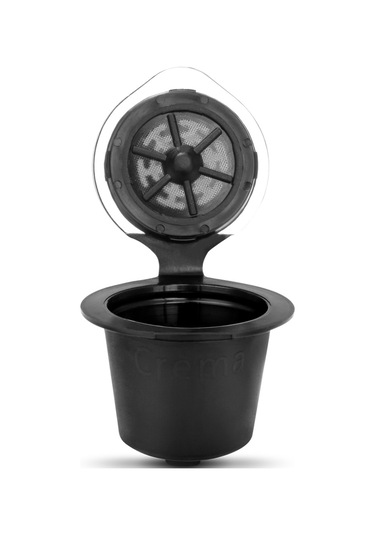 Jeemson Yeniden Kullanılabilir Kahve Kapsülü, Paslanmaz Çelik Ve Kauçuk, Nespresso Uyumlu, Siyah, 27x37mm Diğer