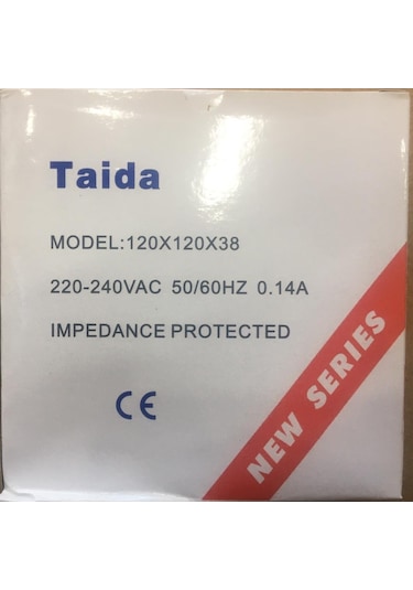 220V Metal 120X120X38 Kare Fan