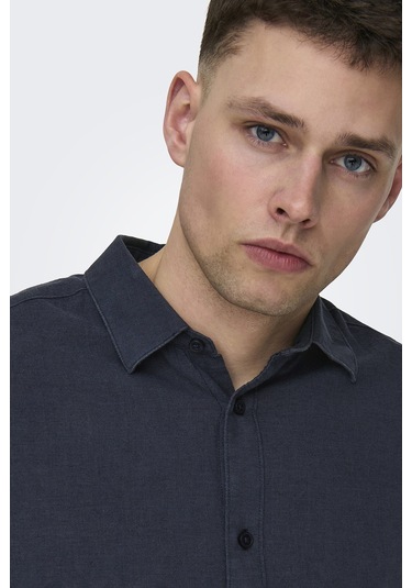 Only & Sons Erkek Gömlek 22012321 Lacivert Lacivert