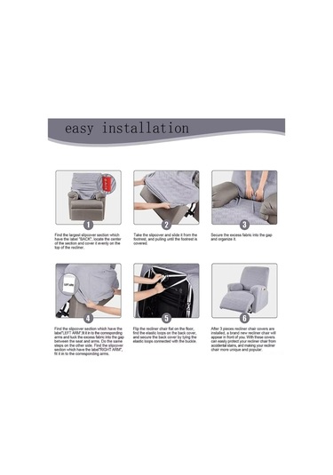 Suofeng Esnek Tabanlı Kaymazsız Koltuk Örtüsü - Hızlı Kurulum, Makine Yıkama Uygun, Ev Mobilyanızı Yenileyin Siyah