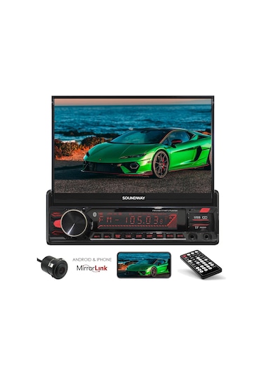 Soundway Sw-9088 İndash Teyp 7 İnç 4x55 Watt Bluetooth Mirrorlink