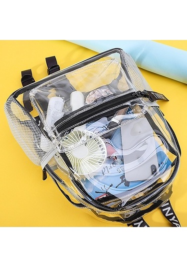 Tongxida Tınyat T9051 Kadın Jöle Çanta Su Geçirmez Pvc Şeffaf Sırt Çantası/ Şeffaf