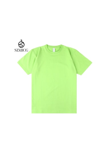 Yeni Japon Ağır Sıklet Düz Pamuklu Kısa Kollu Zeytin Yeşili Zeytin Yeşili