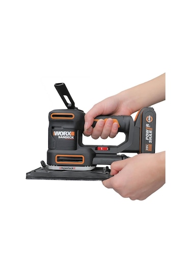 Worx WX820 20 V 2.0 Ah Li-ion Profesyonel Devir Ayarlı Çok Amaçlı Şarjlı Zımpara