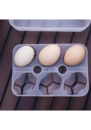 Suntek Sızdırmaz Yumurta Saklama Kutusu 6-ızgara-7,9x5,8x6-inç Beyaz