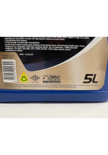 Elf Evolution Full-tech Fe 5w-30 5l Motor Yağı Üretim Tarihi 2025