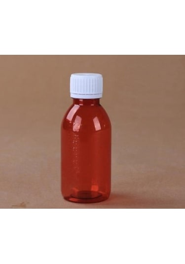 Kahverengi Ilaç Şişesi Kapaklı 100 Ml - 50 Adet Toptan