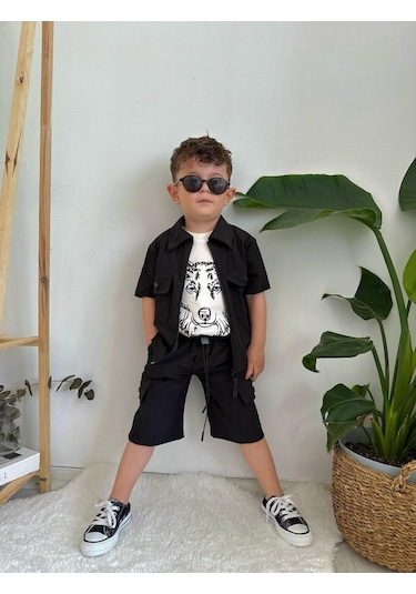 Minaz Baby Siyah Erkek Çocuk Takım Siyah