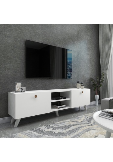 Dekorosso Veco Tv Ünitesi Ayaklı Beyaz