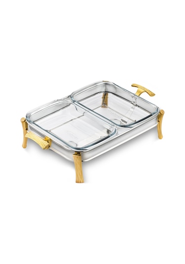 Herencia Gold Isıtmalı Servis Seti 2 1,5 Litre Gold