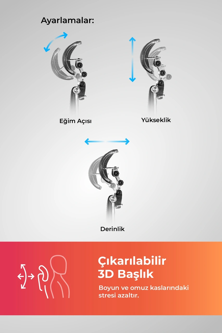Samurai Ergonomik Koltuk Bel Destekli, Tekerlekli, Krom Ayaklı, Boyun Destekli Ofis Koltuğu - 30.3.15.2 Çok Renkli