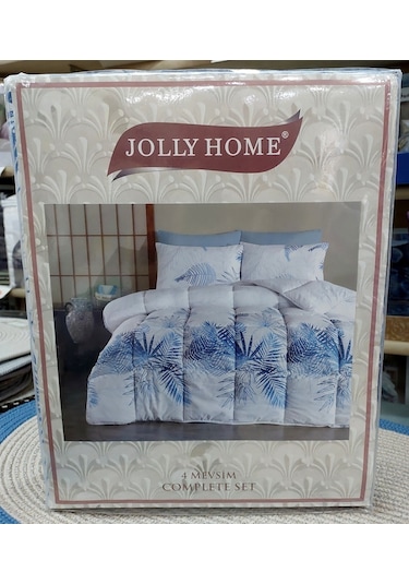 Jolly Home 4 Mevsim Çift Kişilik Kapitoneli Nevresim Takımı-kumsa