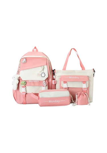 2024 Fabrika Sıcak Satış Hacmi Yüksek Okul Sırt Çantası Çocuk Sırt Çantası Yemek Kabı Takım Çocuklar Pembe