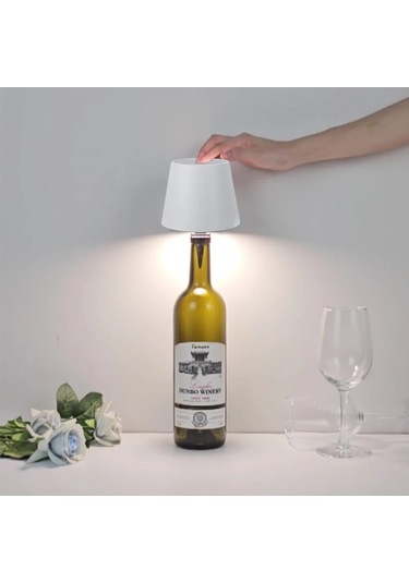 Kablosuz Şarap Şişesi Lamba Tip-c Şarj Dokunmatik Kontrol Şarap Çok Renkli