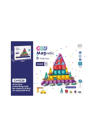 Ch1528 3.75cm Mini Magnetic Blok 93 Pcs