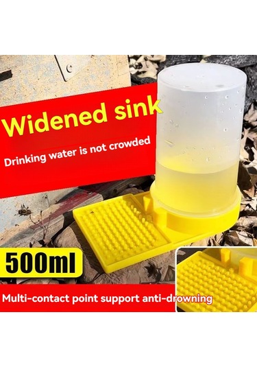 Kosona Arı Besleme Aleti - Şeffaf Gözlemli, Sızıntı Engellli, Kolay Kurulan, Akış Kontrollü Kovan Su/ Yem Besleyici 1 Adet