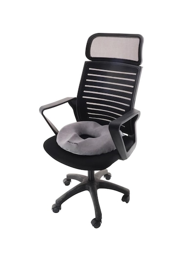 Viscofoam Ultralüks Ortopedik Oturma Simidi Kuyruk Sokumu Yastığı Visco Oturma Simidi - Gri