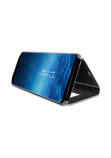 Oppo A5 2020 / A9 2020 Uyumlu Aynalı Kapaklı Lüx Kılıf Siyah
