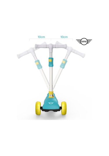Lisanslı 3 Tekerlekli Katlanabilir Ayarlanabilir Işıklı 50 Kg Taşıma Kapasiteli Scooter Yeşil