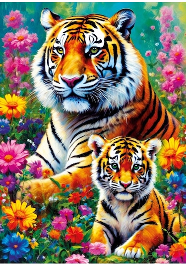 Ks Games 300 Parça Kaplan Ailesi - Tigers Family Puzzle - 19258 - Serhat Filiz
