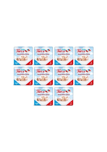 Baby Turco Bebek Bakım Örtüsü 60 x 60 CM 10 x 7 Adet