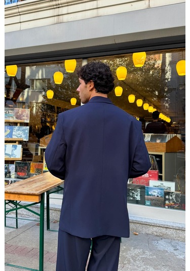 Flaw Oversize Takım Elbise Lacivert-28405 Lacivert