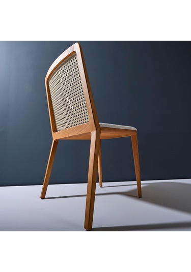 Martha Hazeranlı Ahşap Sandalye Natural - Beyaz