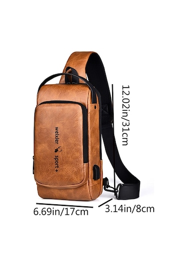 Sones Weıxıer X318 Tek Omuzlu Çapraz Askılı Erkek Su Geçirmez Hırsızlığa Karşı Küçük Sırt Çantası Siyah