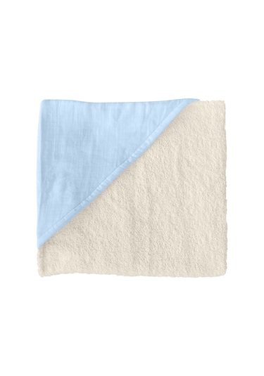 %100pamuk Kapşonlu Bebek Çocuk Banyo Havlusu Çift Yönlü M-bej