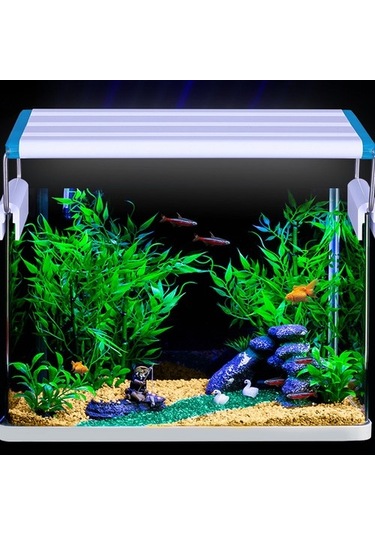 Silkroadselect Beyaz 50 Stili Akvaryum Led Işık Süper Ince Balık Tankı Su Bitkisi Yetiştirme Aydınlatma Su Geçirmez Parlak Klip Lamba Mavi Led Cm Için Bitkiler 220v Beyaz