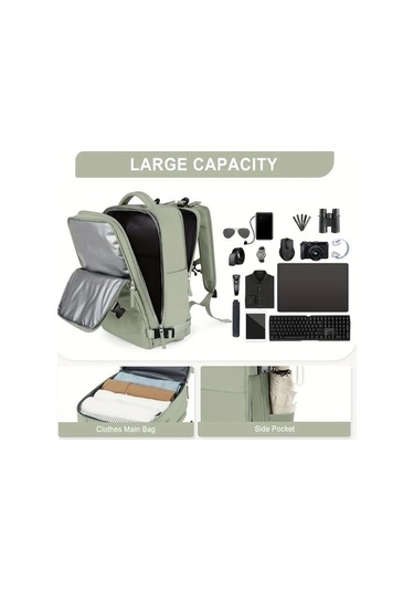 Sandwich Motion003 Küçük Boy Açık Mavi Kapasiteli Seyahat Sırt Çantası Laptop Ayakkabı Cebi Antihırsızlık Özellikli Açık Mavi