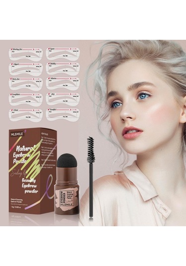 Mlsmıle Kaşlar, Su Geçirmez, Terleme Önleyici, Tembel Makyaj Pudra Pudra Plove Kaş Fırçası Seti Saç Çizgisi Farı Pudra 04