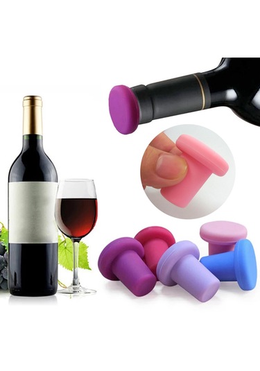 Suntek Mutfak Restoranı Için Mühürlü Şarap Stoper Fişi Çok Renkli